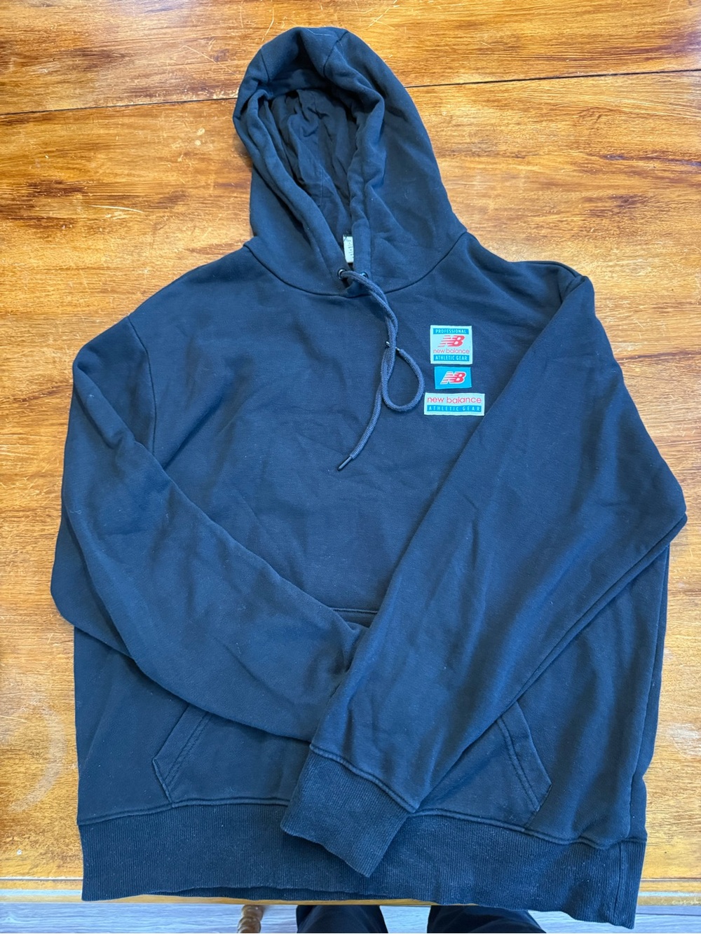 New Balance Black Men's Pullover Hoodie with Chest Logo